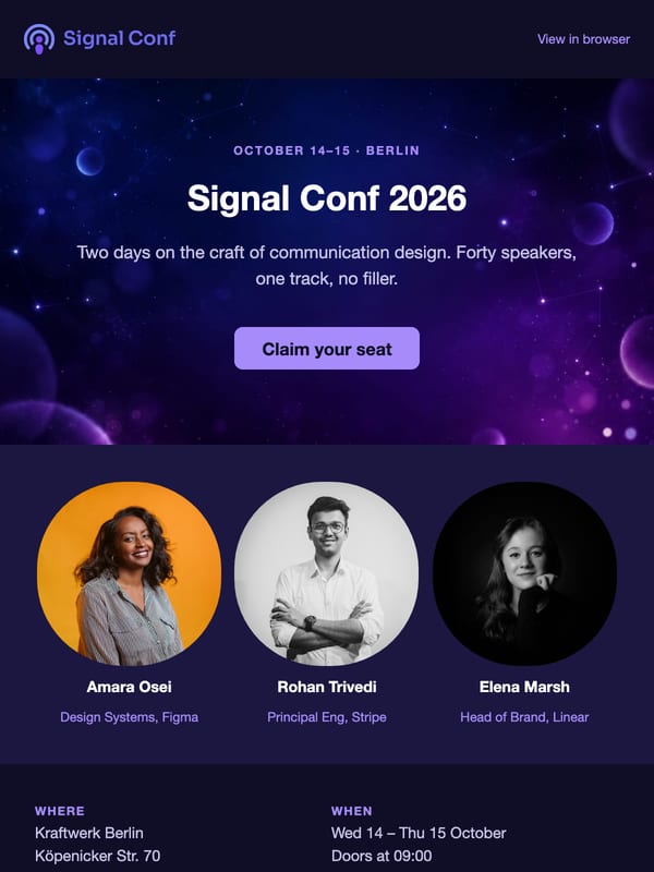 Conference Invite email template preview