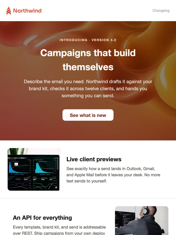 Product Launch email template preview