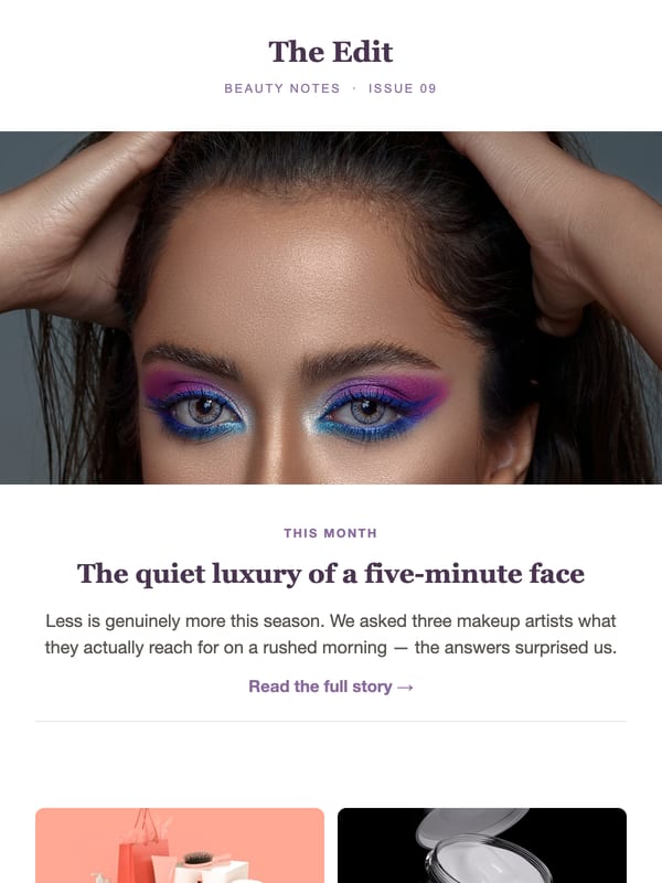 Beauty Newsletter email template preview